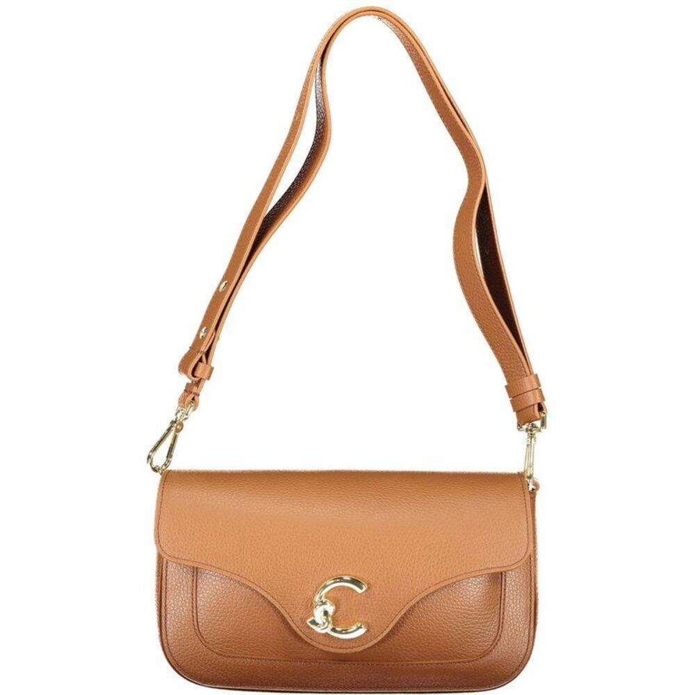 Coccinelle Shoulder Bag Adjustable Strap Women Brown Handbags